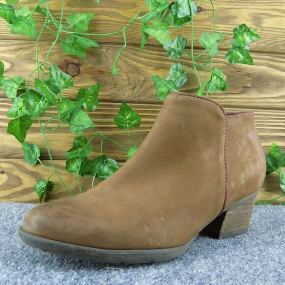 Blondo Waterproof Women Ankle Boots Brown Leather Zip Size 7.5 Medium - Picture 1 of 10